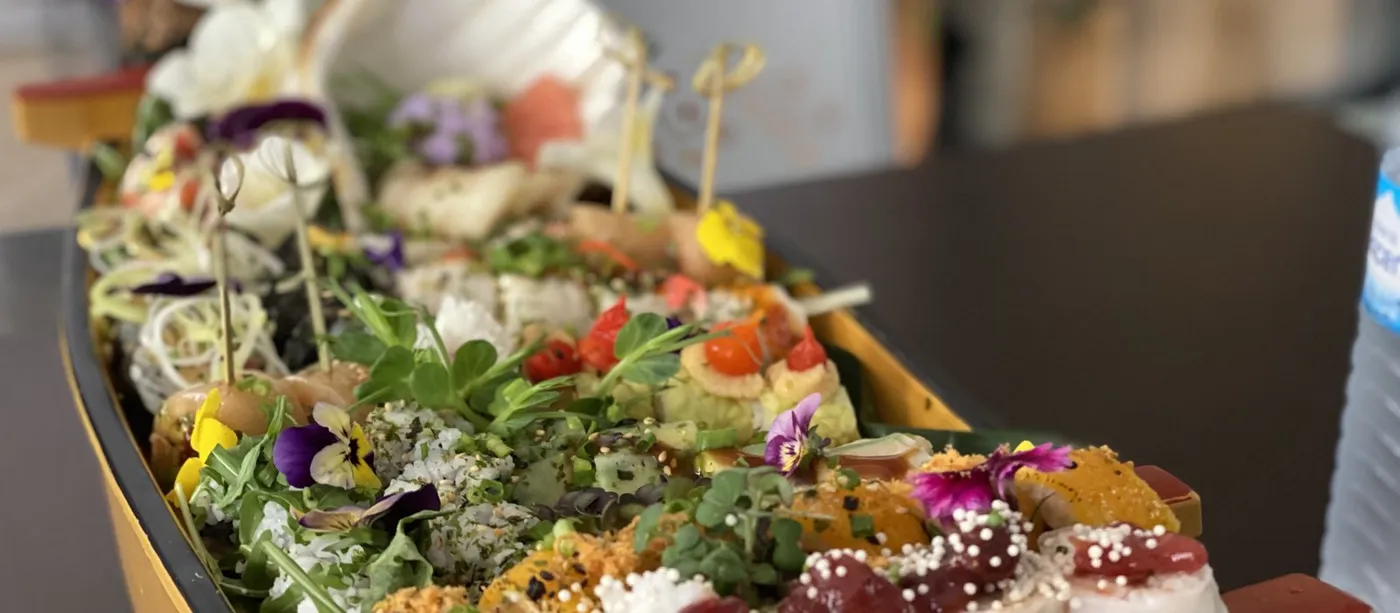 Sushi vegetal do Legumi Sushi Vegan